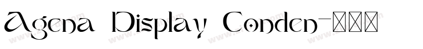 Agena Display Conden字体转换